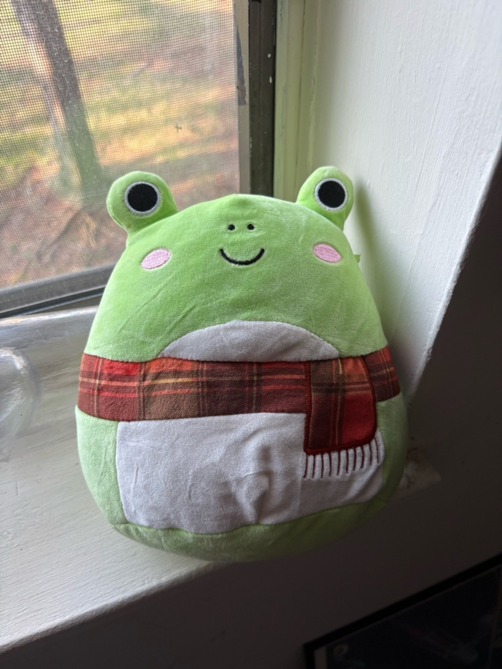 Green Frog Squishmallow Pillow